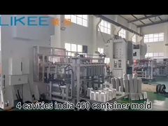 450 de aluminio 4 cavatios contenedor de alimentos máquina de fabricación de operación