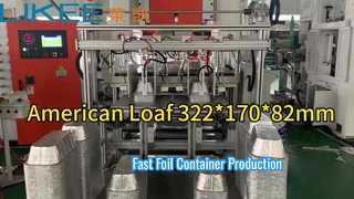 Operación de la máquina para fabricar contenedores de papel de aluminio T80