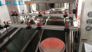 Máquina para fabricar recipientes de bandeja redonda de papel de aluminio LK-T80