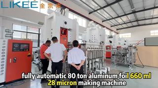 Máquina para fabricar envases de 660 ml de papel de aluminio de 80 toneladas