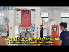 Molde para contenedores Marruecos 8011 en nuestra línea de productos de contenedores de papel de aluminio de 80 toneladas