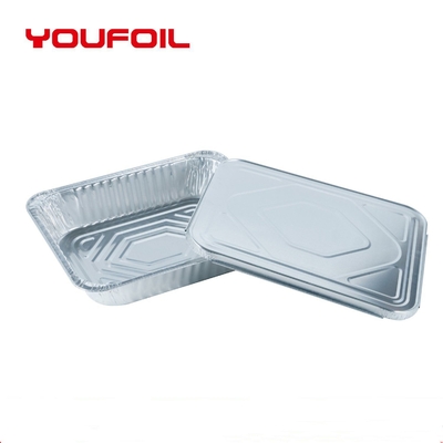 comprar Cacerola disponible segura del medio tamaño del envase del papel de aluminio de la microonda con la tapa online manufacture