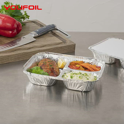 comprar Llévese la bandeja disponible del papel de aluminio de los compartimientos múltiples online manufacture