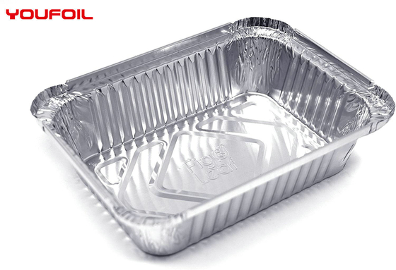 comprar OEM de aluminio rectangular reciclado de la bandeja del envase de comida del papel de aluminio online manufacture