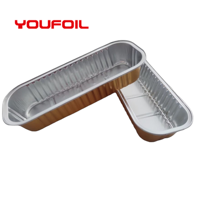 comprar Envase rectangular material reciclado del papel de aluminio para la torta de la tira de la hornada de la comida online manufacture