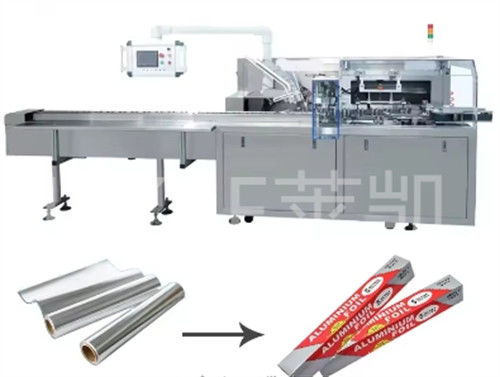 calidad  1500kg Automatic Cartoning Machine For Small Foil Roll Packing 30-60 Boxes/min Fábrica