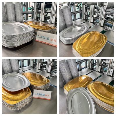 comprar LK-T80 Máquina automática de punzonado de recipientes para alimentos, máquina formadora de bandejas para pescado aptas para alimentos Fabricación en línea