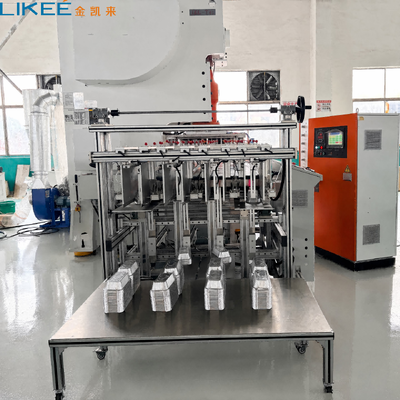 comprar Máquina de fabricación de contenedores de papel de aluminio totalmente automática con capacidad de prensa de 63 toneladas para contenedores irregulares redondos cuadrados Fabricación en línea