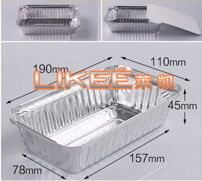 comprar Bandeja de aluminio rectangular reciclada del envase de comida del papel de aluminio del OEM online manufacture