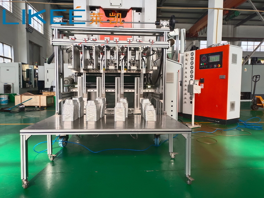 Máquina de prensado de bandejas de papel de aluminio T80, 12000 piezas por hora, motor controlado por Siemens, 4 cavidades