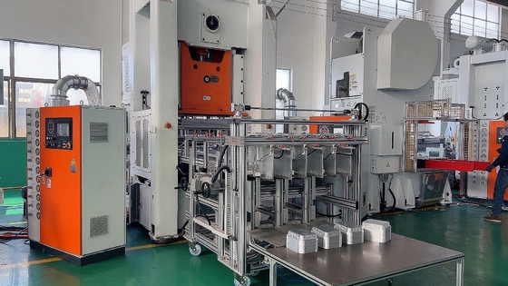 Fabricación totalmente automática de contenedores de alimentos desechables de papel de aluminio de plata Máquina de fabricación LK-T80