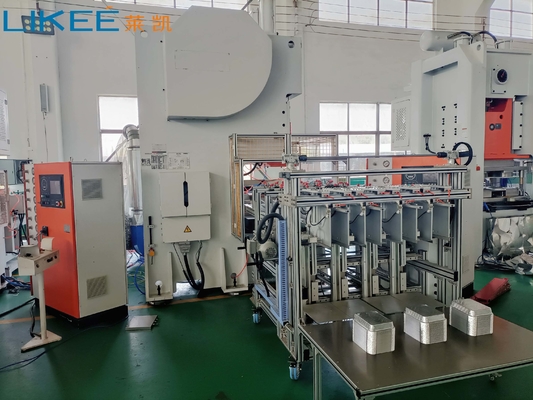 Mitsubishi PLC Control 12000pcs/h Capacidad de producción Máquina de fabricación de contenedores de alimentos de papel de aluminio