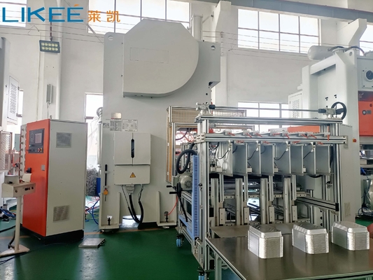 Simense Motor 12000 Pcs/h Línea de producción de contenedores de papel de aluminio LK-T63