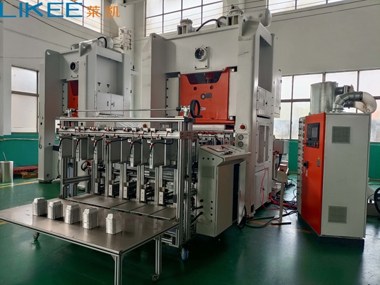 Línea de producción de contenedores de papel de aluminio de alta productividad con motor Siemens LK-T130