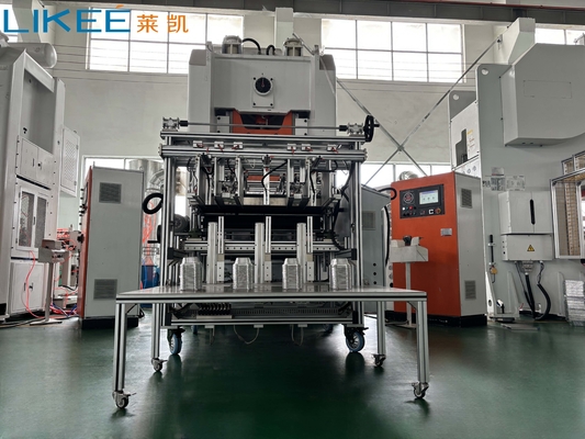 Máquina de fabricación de bandejas de aluminio de alto rendimiento de 12000pcs/hora con ajuste de RAM de 80mm