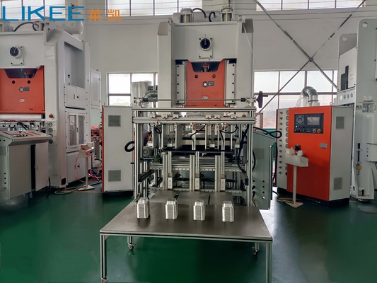 Línea completamente automática operación de 80 Ton Aluminium Foil Container Production fácilmente