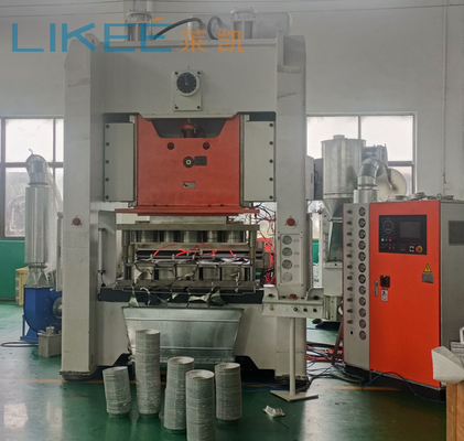 5 cavidades Máquina semiautomática de fabricación de contenedores de aluminio con capacidad de producción de 12000 pcs / hora