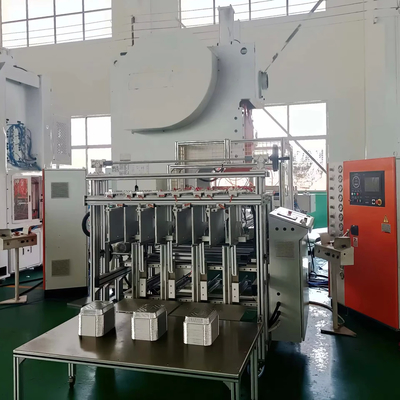 Máquina de contenedores de alimentos de aluminio de 240 mm de trazos con consumo de energía de 19.8 kW y capacidad de producción de 9000 pcs / hora