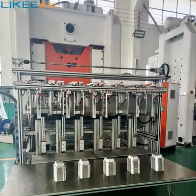 Línea de producción de contenedores de papel de aluminio de capacidad 12000 pcs/h totalmente automática para el embalaje de alimentos