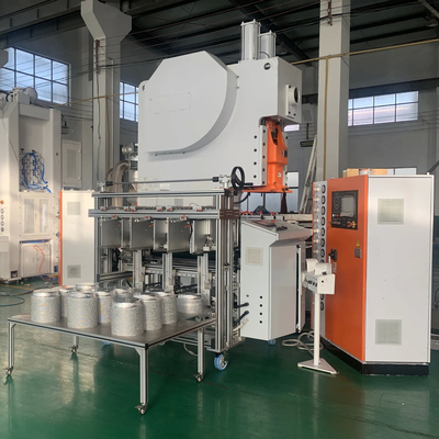 Línea de producción de contenedores de papel de aluminio totalmente automática de 19.8KW 12000pcs/hora para acero crudo