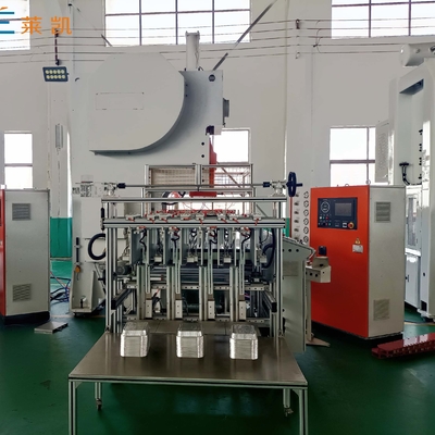 Línea de producción de contenedores de papel de aluminio de alta velocidad 12000pcs/hora de capacidad LK-T63