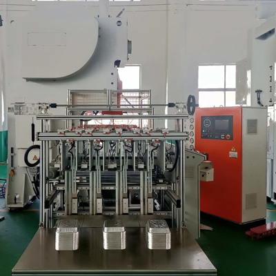 Máquina de fabricación de contenedores de papel de aluminio totalmente automatizada para embalaje de alimentos