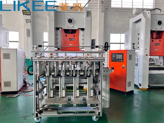 Máquina de contenedores de alimentos de papel de aluminio totalmente automática LIKEE T80 4 cavidades
