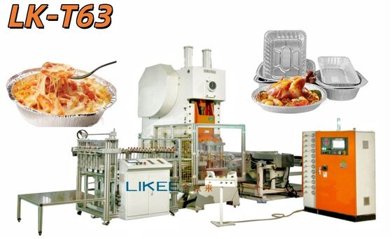 Recipiente rectangular de papel de aluminio para picnic LK-T63 para congelador, horno y microondas, para máquina de fabricación