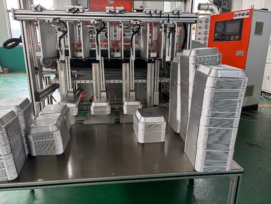 LK-T80 Forma redonda 8011 Contenedor de alimento de papel de aluminio Máquina para hacer colores de plata