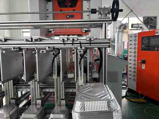 LK-T80 OEM Logotipo Rectangular de aluminio de papel de aluminio Contenedor de alimentos de fabricación de la máquina para llevarse la máquina de paquetes de comida rápida