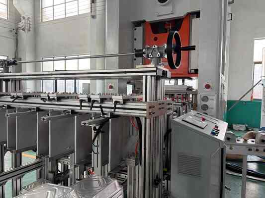 Máquina para fabricar contenedores desechables de aluminio para catering aéreo de 0,25 mm