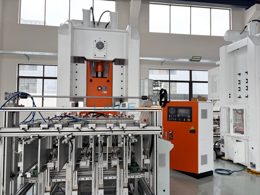 La línea de producción de 660 ml y 28 micrones de la máquina para contenedores de papel de aluminio admite el cambio entre la producción de materiales de calibre fino y de calibre pesado